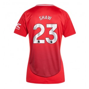 Manchester United Luke Shaw #23 Dámské Domácí Dres 2024-25 Krátký Rukáv